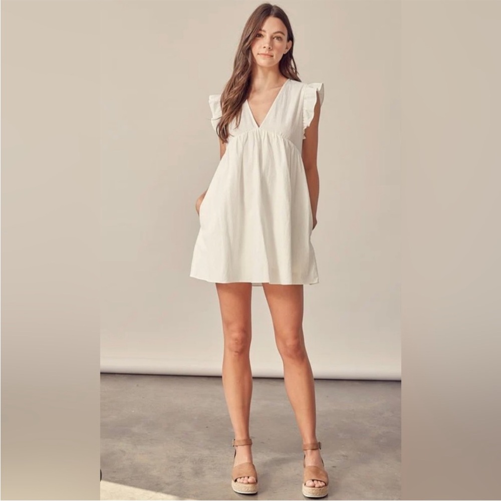 Mustard Seed White Dress Romper